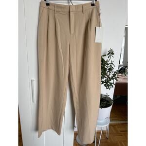 Joie Women's Pleated Tan Wide-Leg High Rise Dress Pants Size 6, NWT